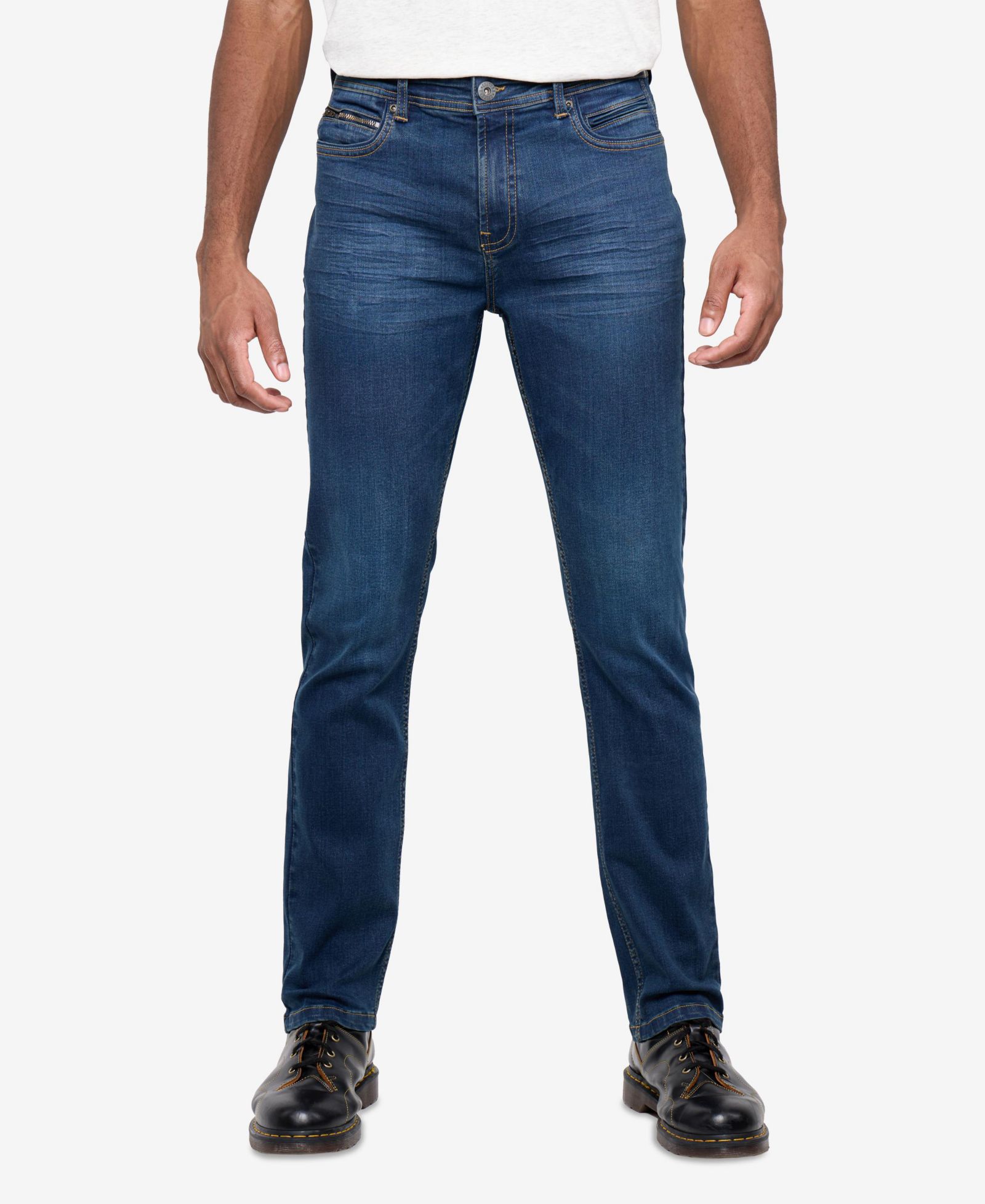 CULTURA Men's Slim Stretch Silicon Jeans