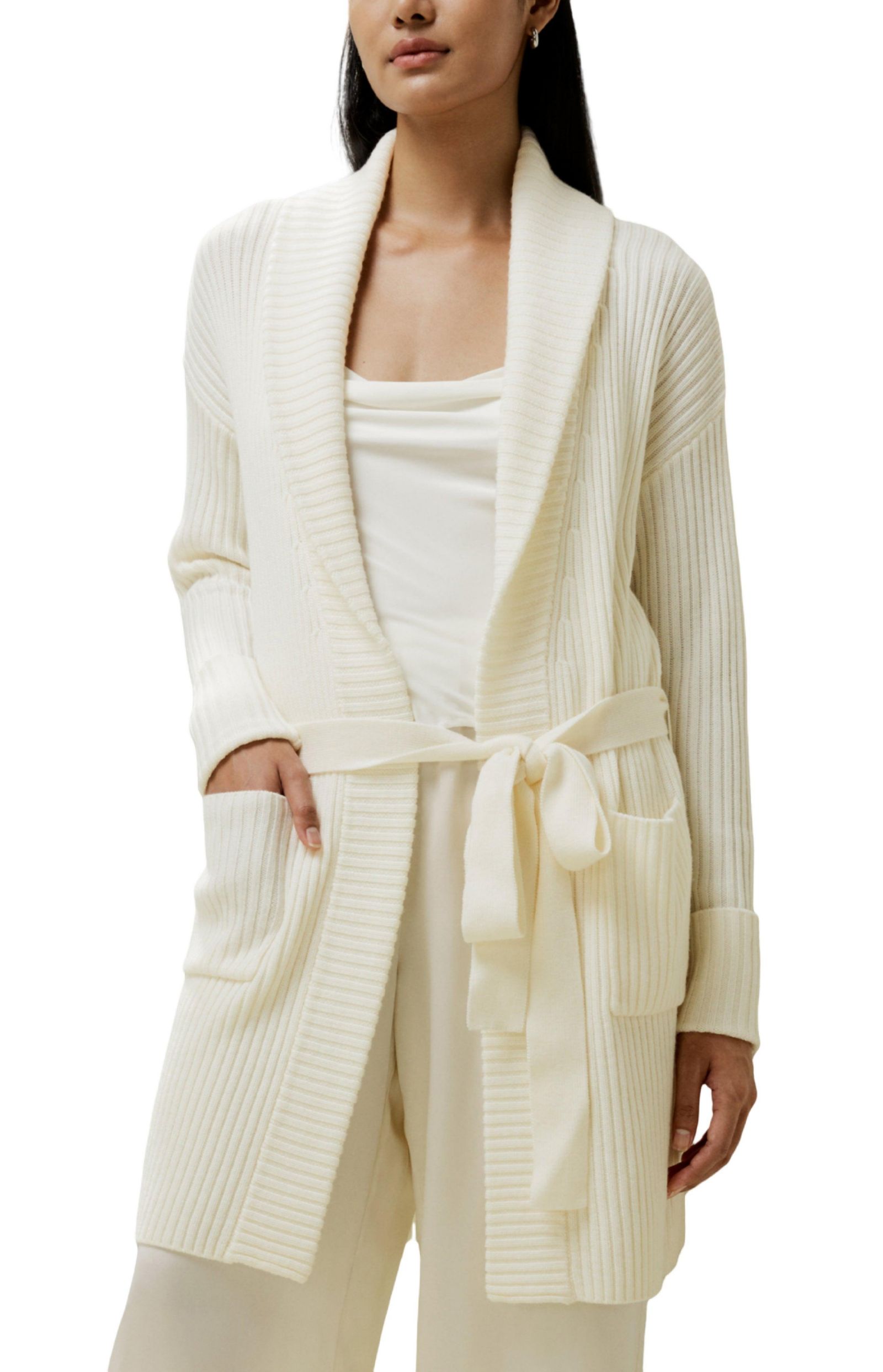 LILYSILK Women's Merino Wool Shawl Collar Cardigan