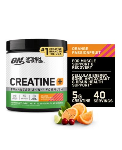 Optimum Nutrition Creatine Monohydrate Plus Powder, Orange Passionfruit, 40 порций