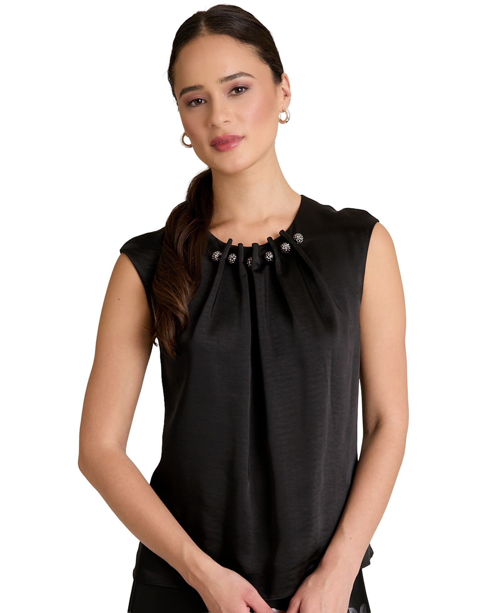 Женский топ Muse Tucked Beaded Crew Neck