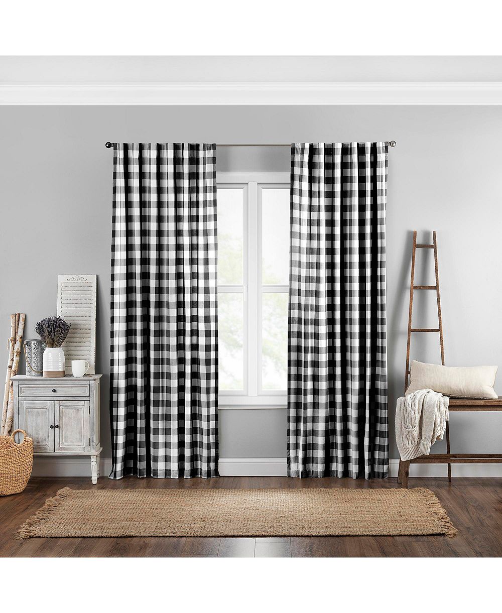 Elrene Home Fashions занавеска для окна Buffalo Check Farmhouse