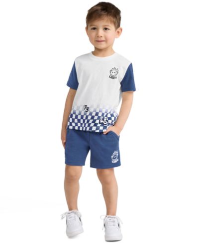 Levi's Детский комплект из футболки Smiley Check и шорт, 2-Piece Set, 2T-7