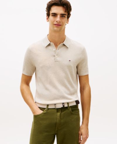 Tommy Hilfiger Men's Essential Short-Sleeve Cotton Polo Sweater