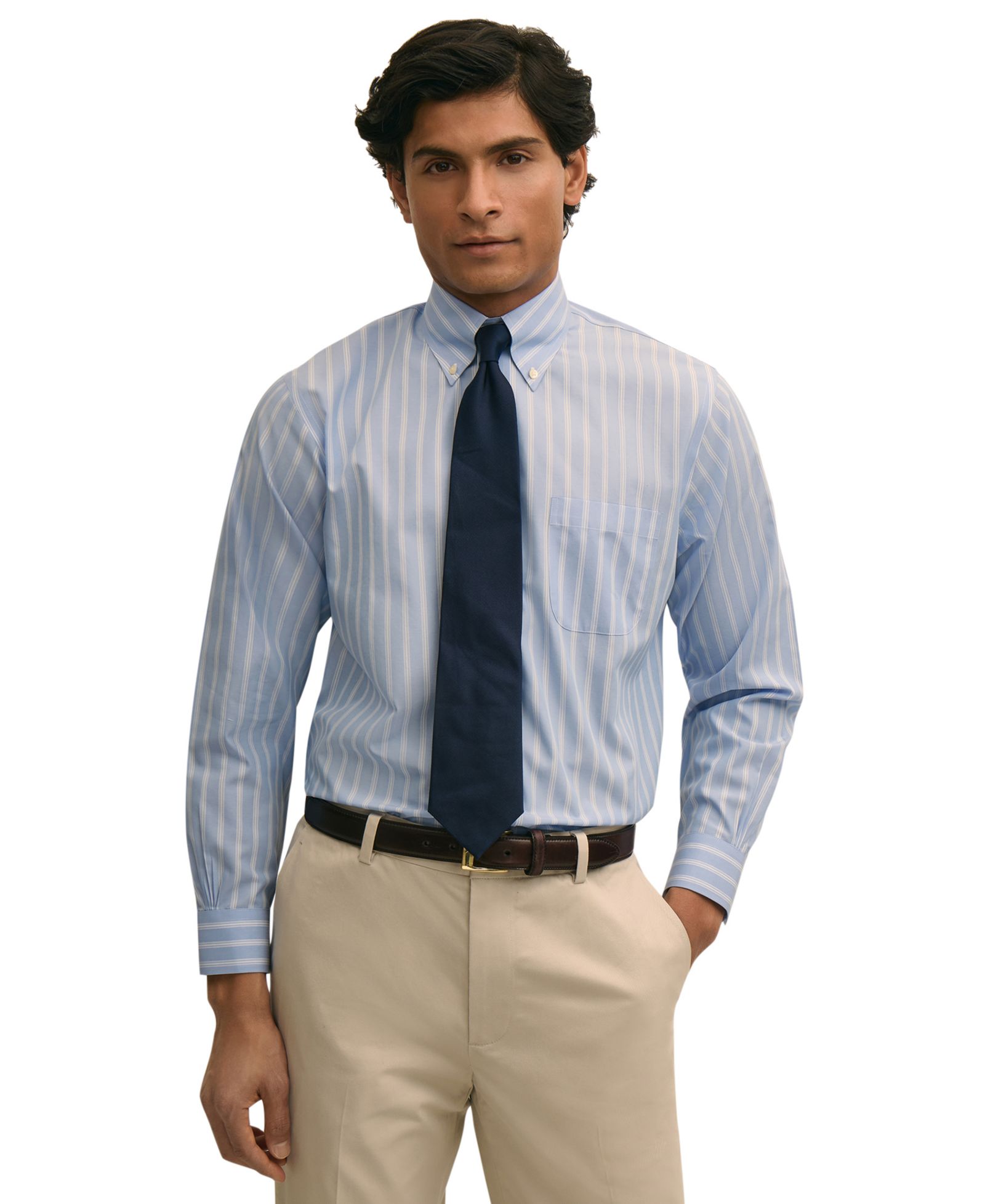 Brooks Brothers Мужская классическая рубашка на пуговицах