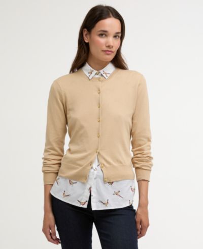 Женский вязаный кардиган Barbour Wisteria с круглым вырезом