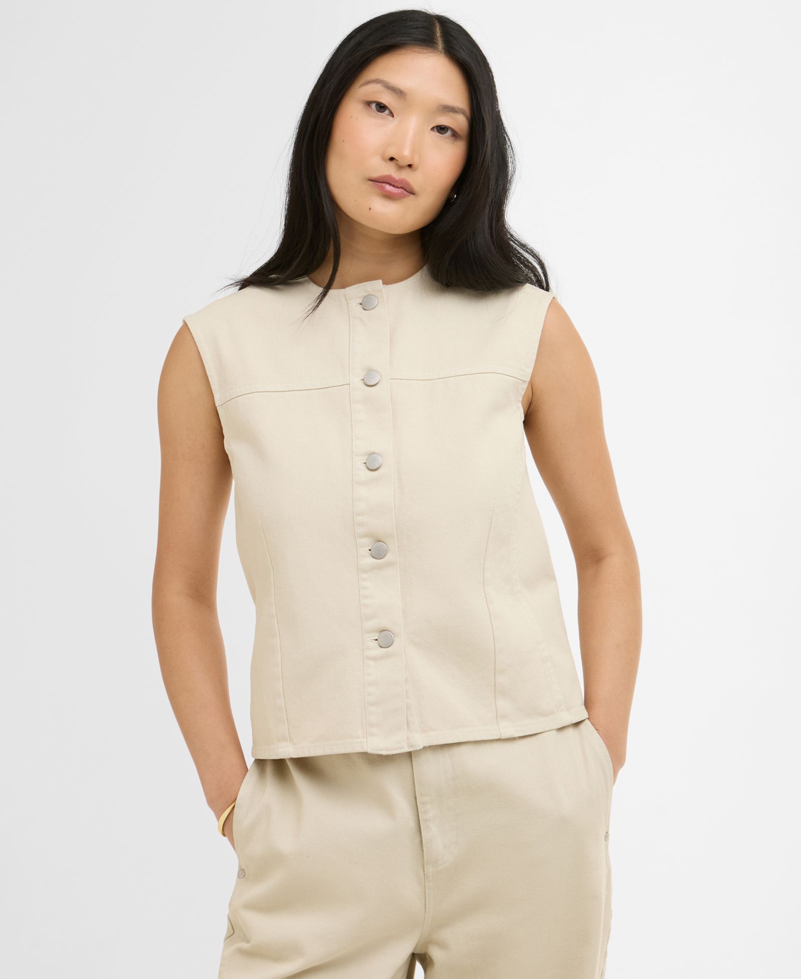 Женская рубашка Barbour Sleeveless Crewneck Daya
