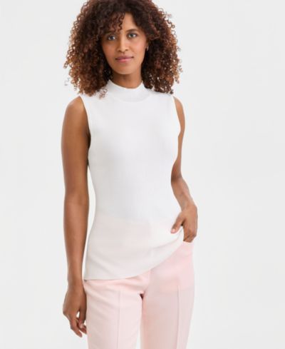 Tahari ASL Petite Sleeveless Mock Neck Sweater