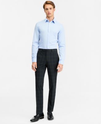 BAR III Men's Slim-Fit Green Tartan Suit Separates Pants, Macy's Exclusive