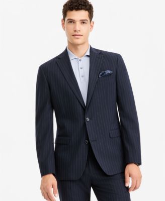 Мужской пиджак BAR III Slim-Fit Navy Pinstripe Suit Separates Jacket