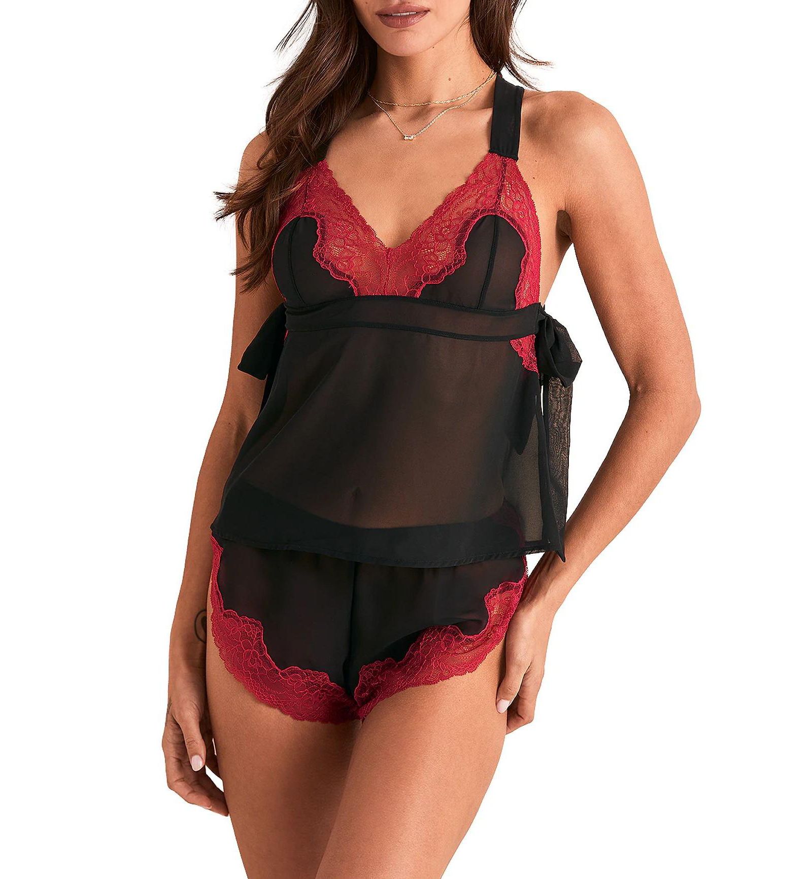 Adore Me Women's Sabreina Camisole and Flutter Short Set Lingerie