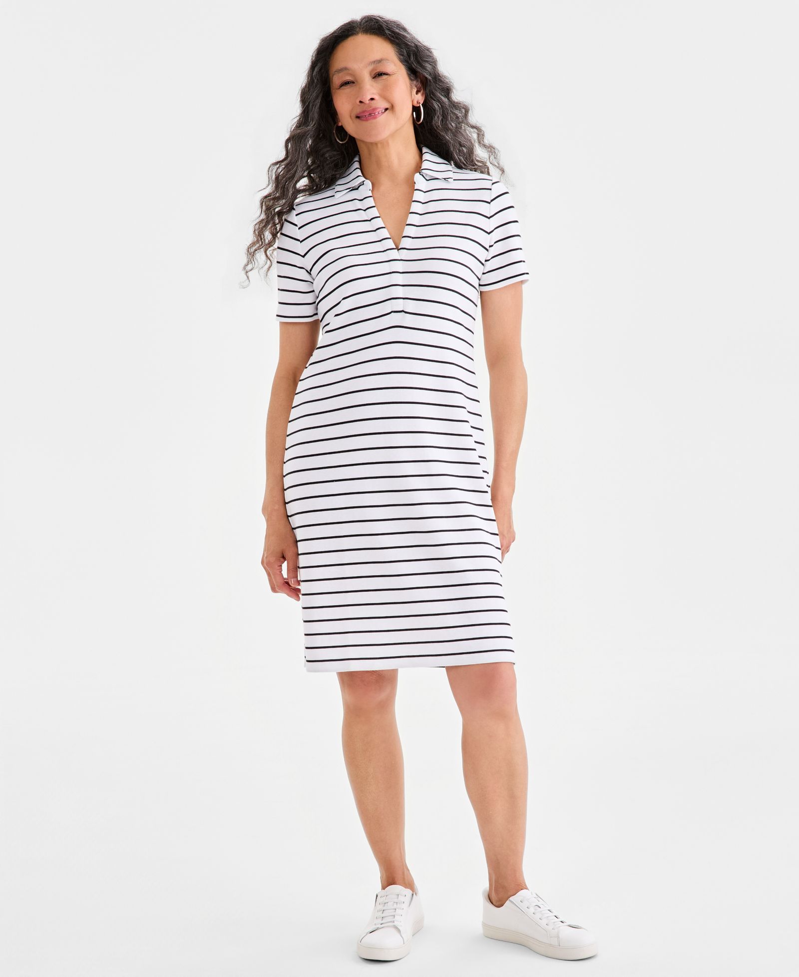 Style & Co Women's Striped Polo Dress, Macy's Exclusive