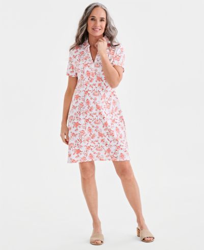 Женское поло Style & Co Women's Printed Polo Dress
