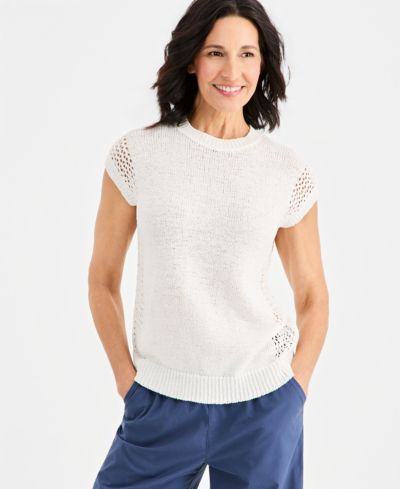 Style & Co Женский свитер с рукавами дольман Mixed-Stitch