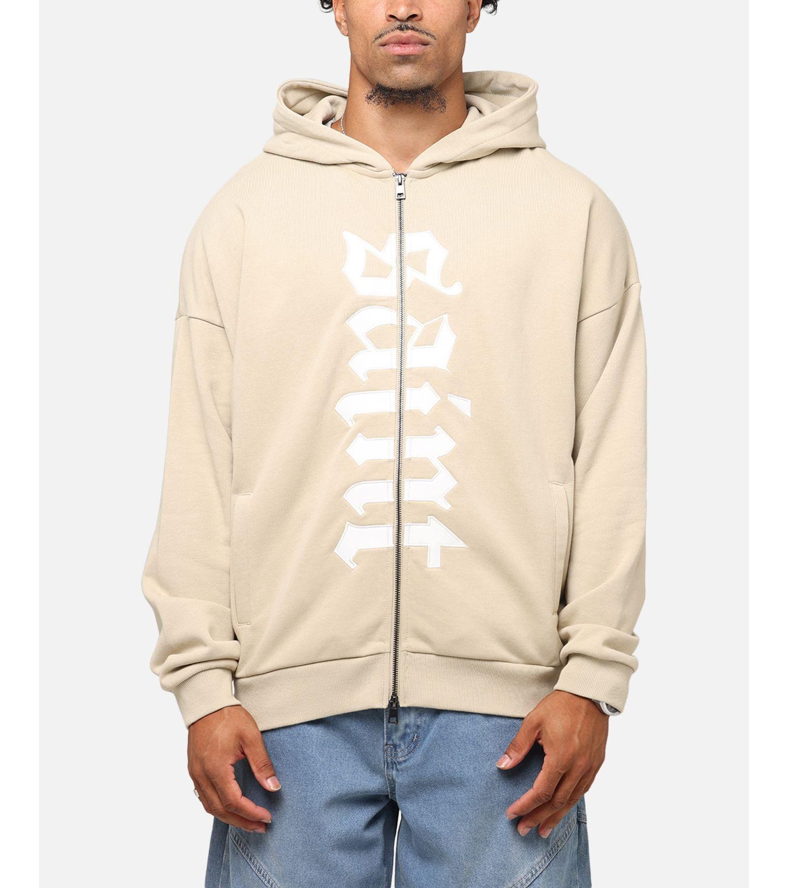 SAINT MORTA Men's Gothic Distressed Zip Hoodie