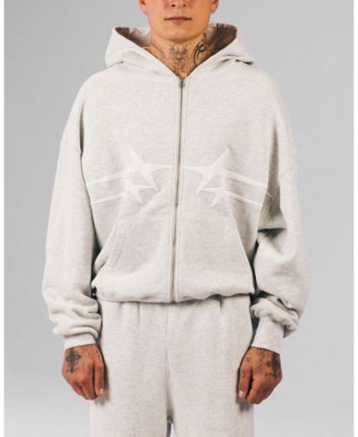Loiter Мужской худи-толстовка Celestial Full Zip - Light Grey Marle L
