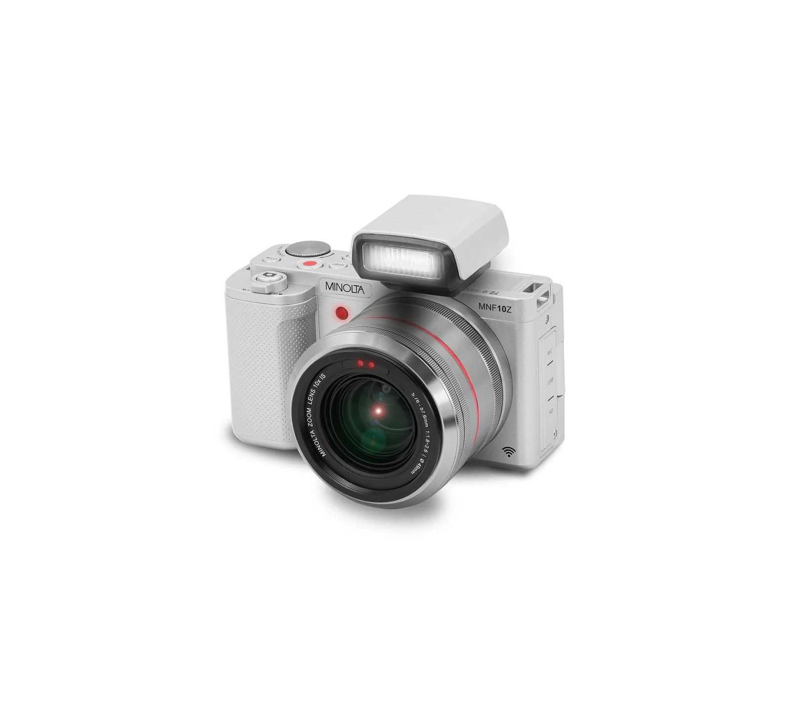 Цифровая камера Minolta MNF10Z 72 MP / 5K Ultra HD с 10x Optical Zoom Kit Silver