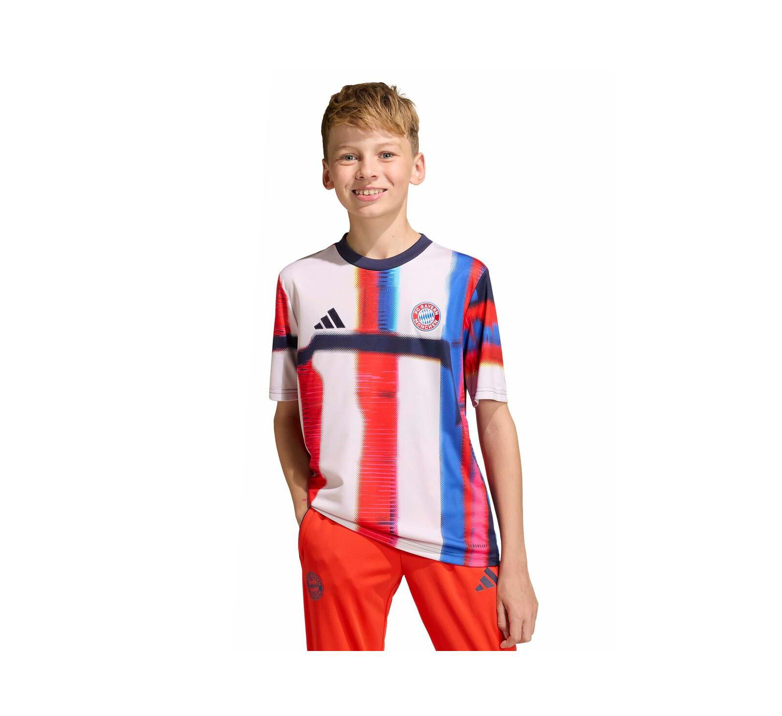 adidas Тренировочная джерси Bayern Munich 2025/26 Pre-Match для мальчиков и девочек, Navy