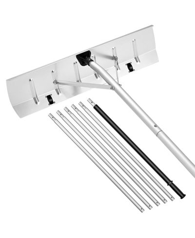 Mecale Snow Roof Rake, 26" Aluminum Blade, 7.5-20 ft Adjustable, Wheels, Non-Slip Handle, Roof Snow Scraper