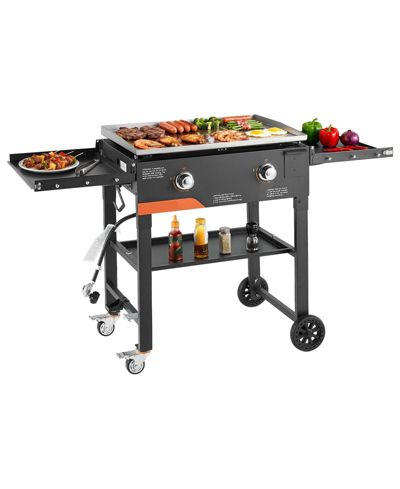 Mecale гриль газовый на 2 конфорки 28", складной с колесами
