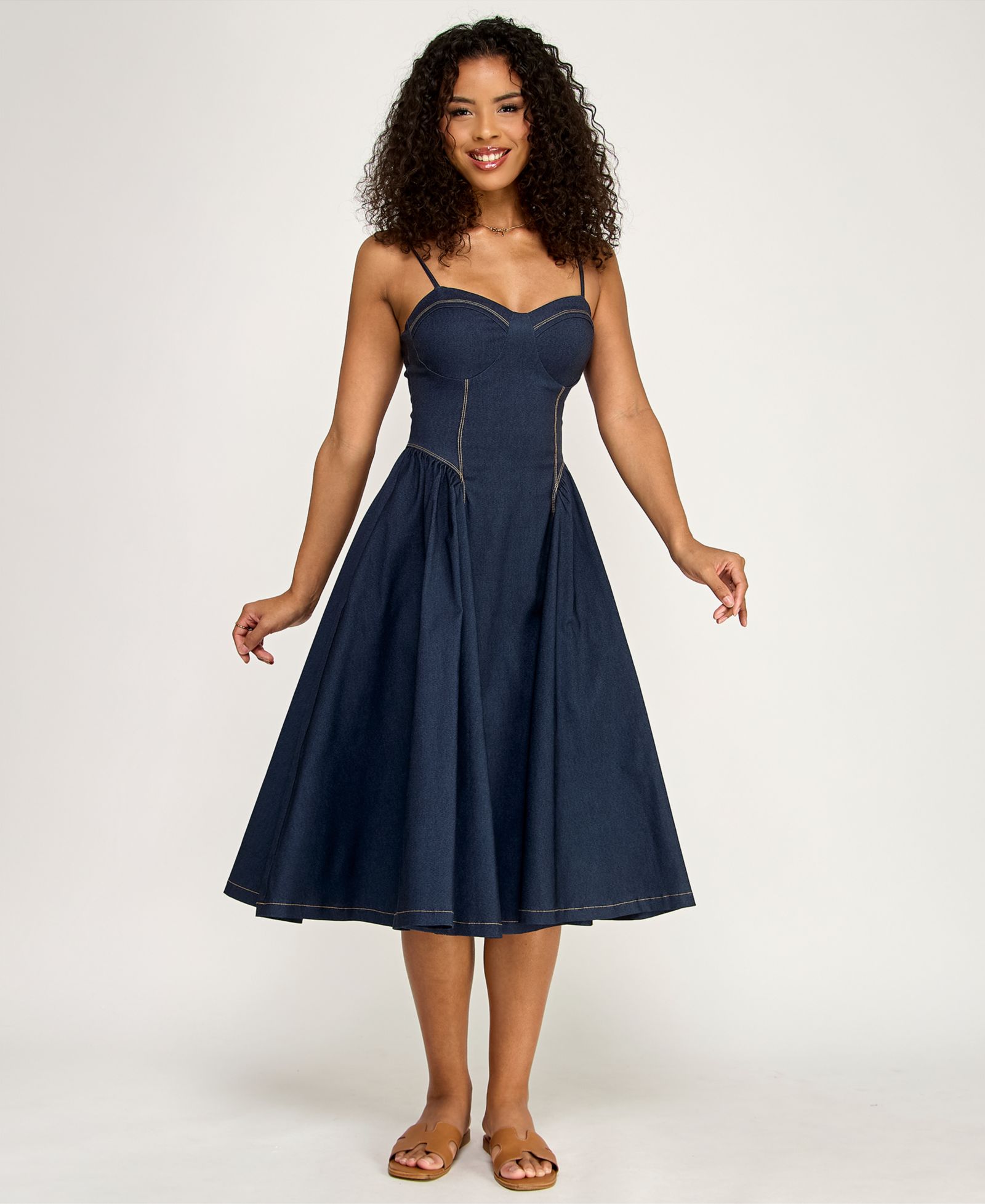 KATIA RAE Juniors' Sweetheart Midi Dress
