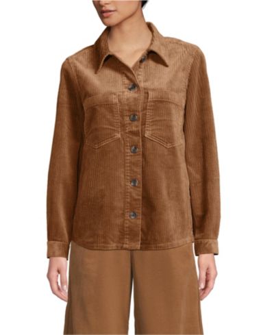 Lands' End Women's Wide Wale Corduroy Shirt Jacket