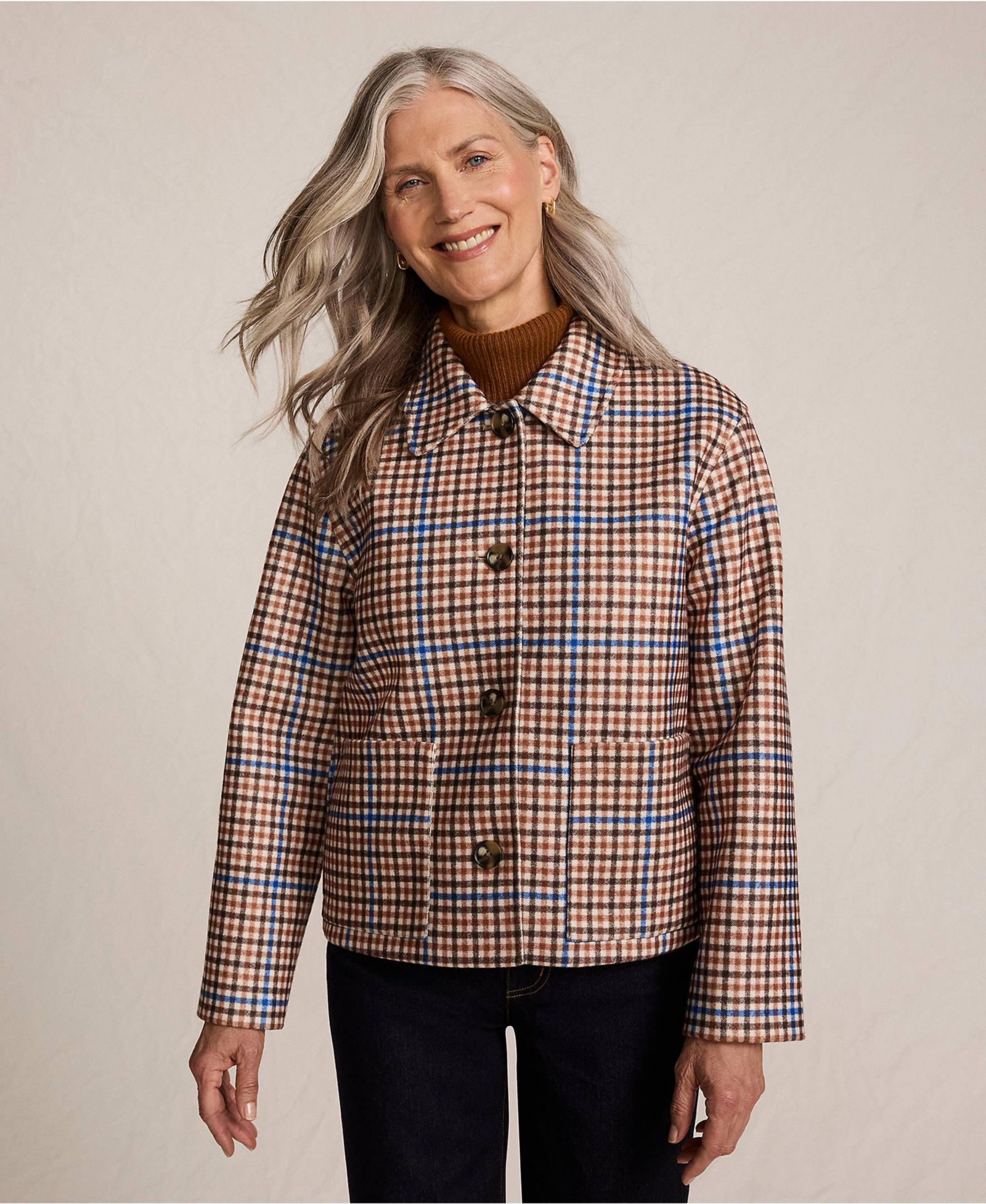 Женская рубашка-куртка Lands' End Heritage Brushed Print