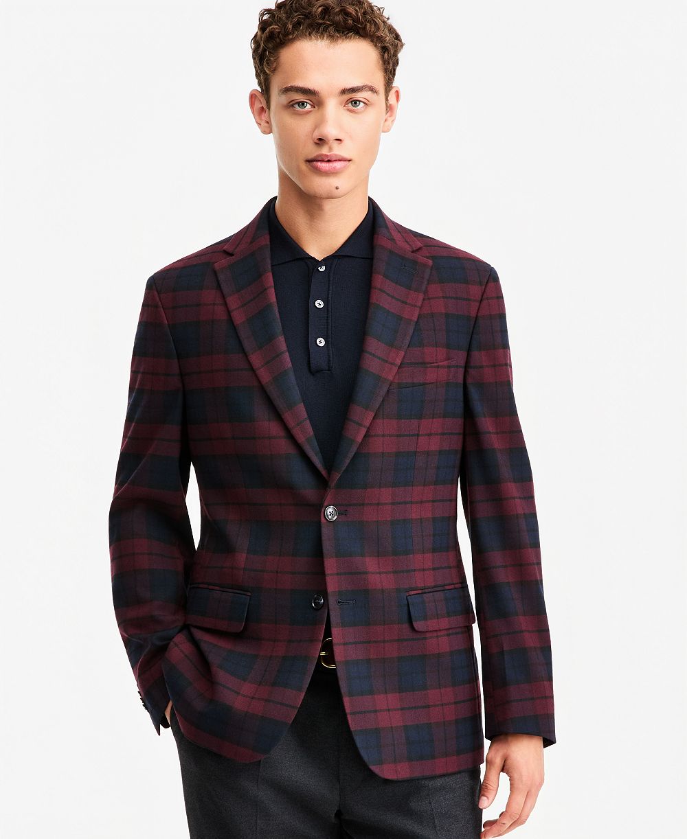 Tommy Hilfiger Men's Plaid Modern-Fit Sport Coat