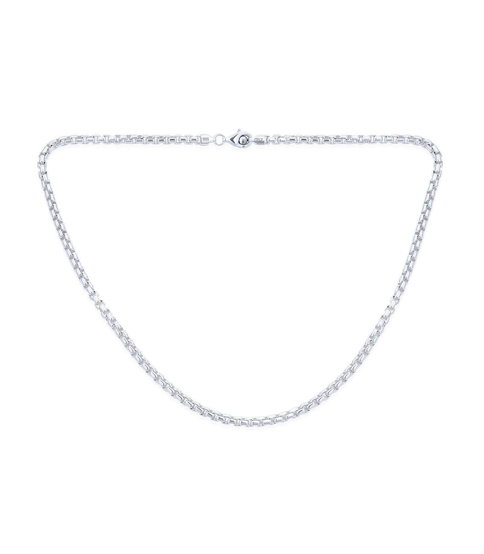 Ожерелье Bling Jewelry Heavy Solid 5MM Thick.925 Sterling Silver Box Link Chain
