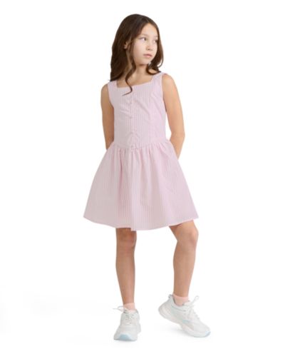 Детское мини-платье abercrombie kids Faux Button Square Neck