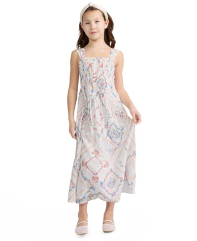 abercrombie kids Детское платье макси без рукавов с защипами Pintuck