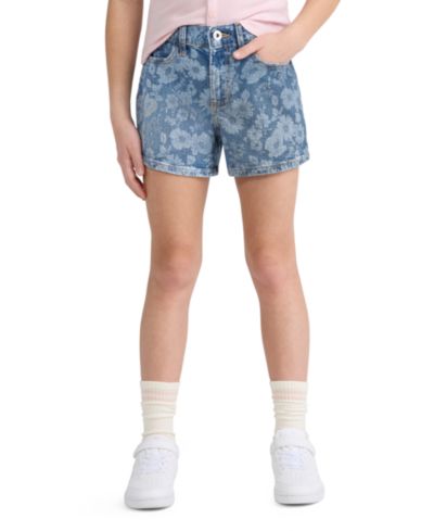 abercrombie kids Girls’ High-Rise Relaxed Floral Denim Shorts