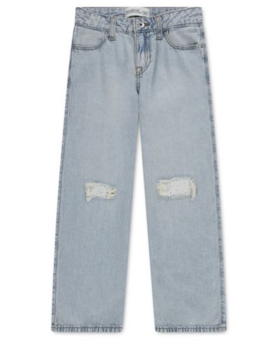 abercrombie kids Джинсы с высокой посадкой и эффектом потертости для девочек