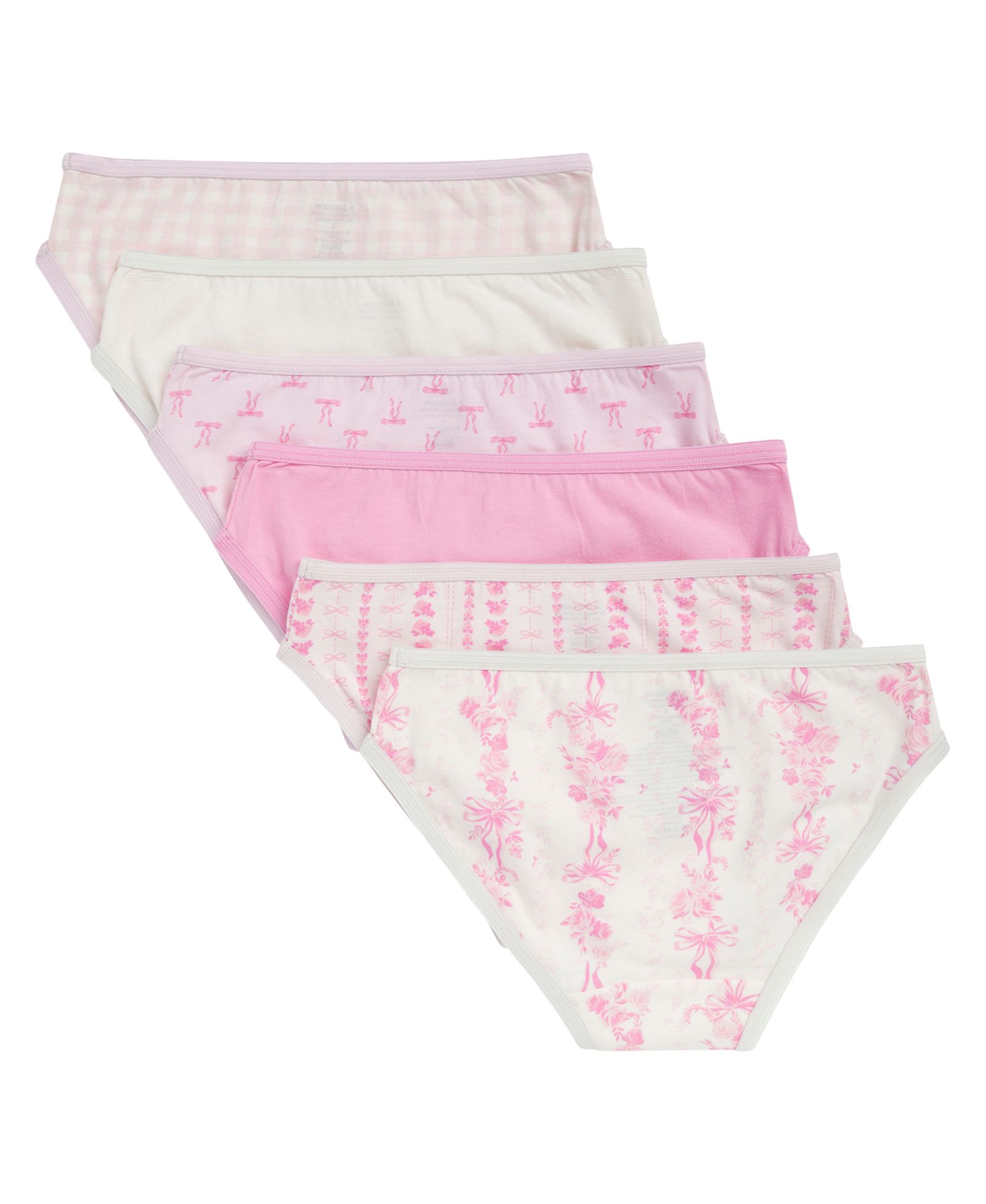 Комплект нижнего белья Maidenform Girls' 4-14 Cotton Bikini, 6 шт.