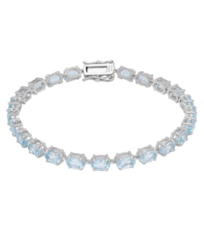 Macy's Blue Topaz (13.11 ct. t.w.) Bracelet in Sterling Silver