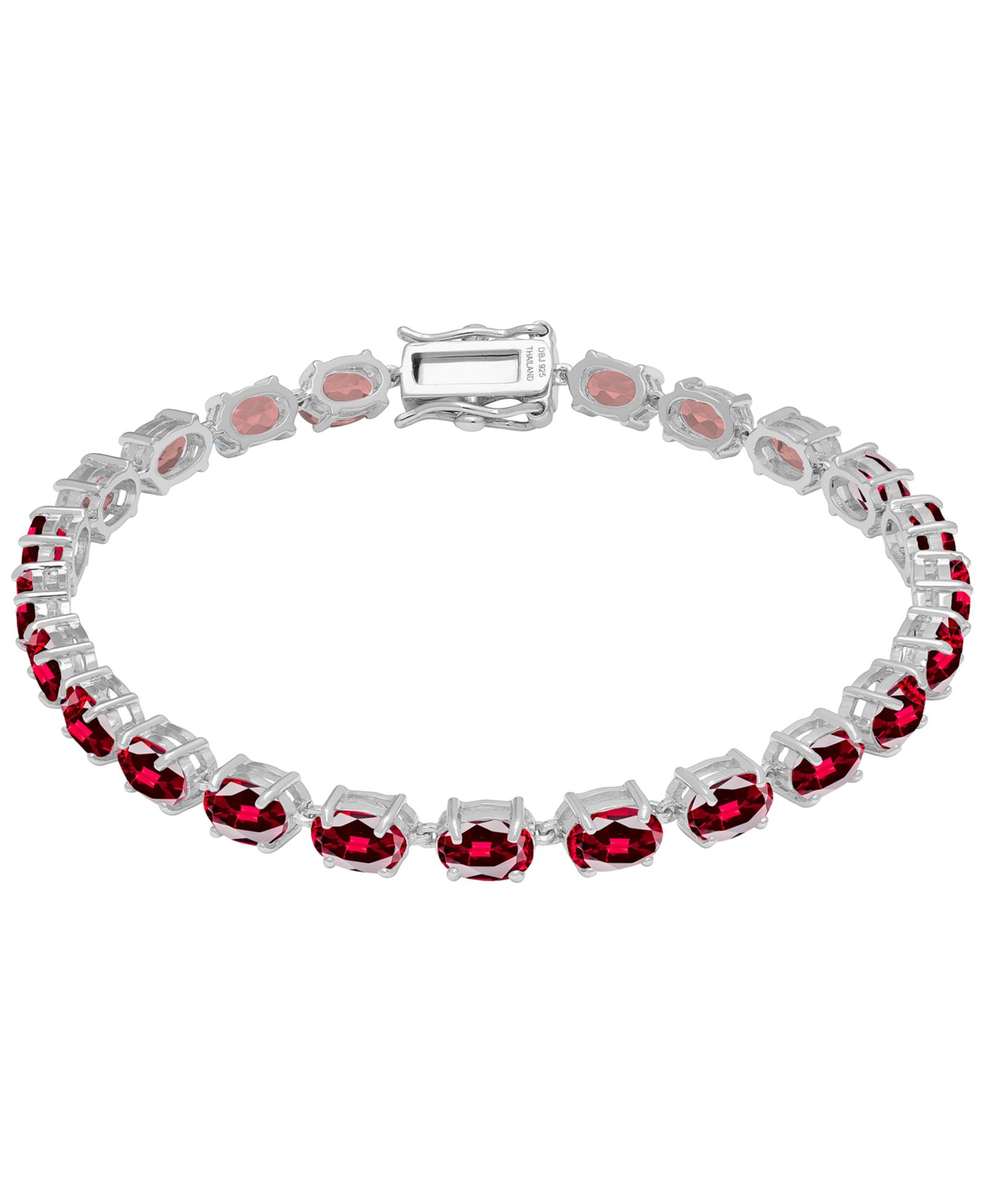 Macy's Garnet (12.65 ct. t.w.) Bracelet in Sterling Silver
