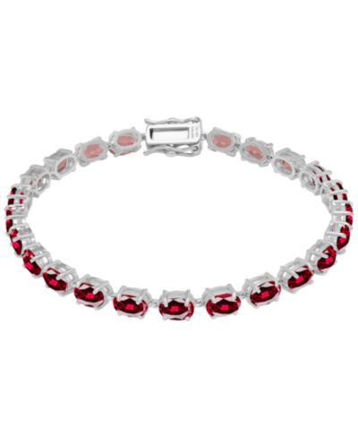 Браслет Macy's Garnet, Sterling Silver