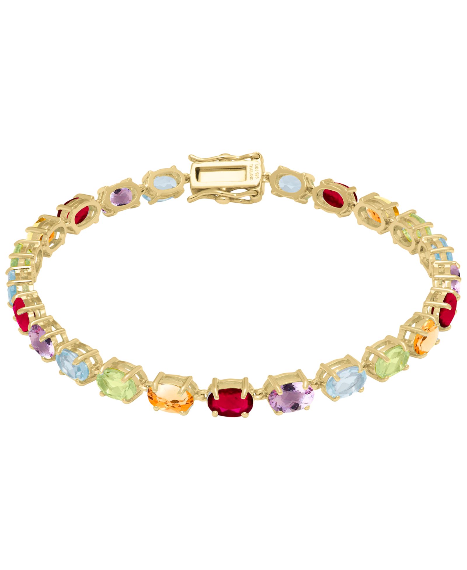 Macy's Multi-Gemstone (11.55 ct. t.w.) Bracelet in Sterling Silver