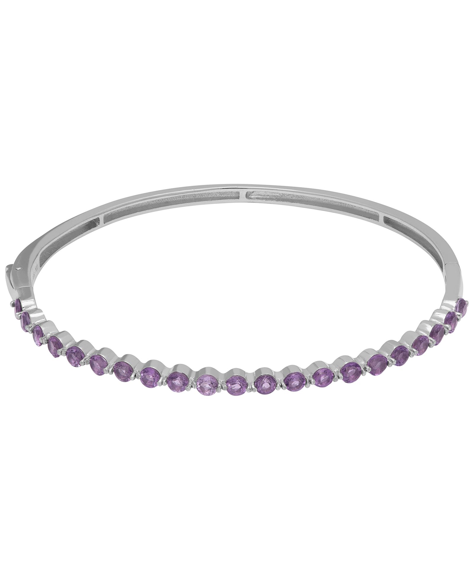 Macy's Amethyst (2.10 ct. t.w.) Bangle Bracelet in Sterling Silver