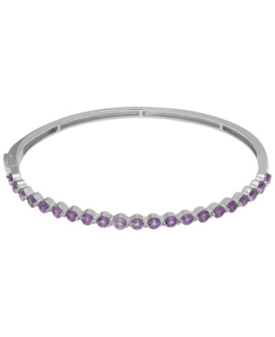 Macy's Amethyst (2.10 ct. t.w.) Bangle Bracelet in Sterling Silver