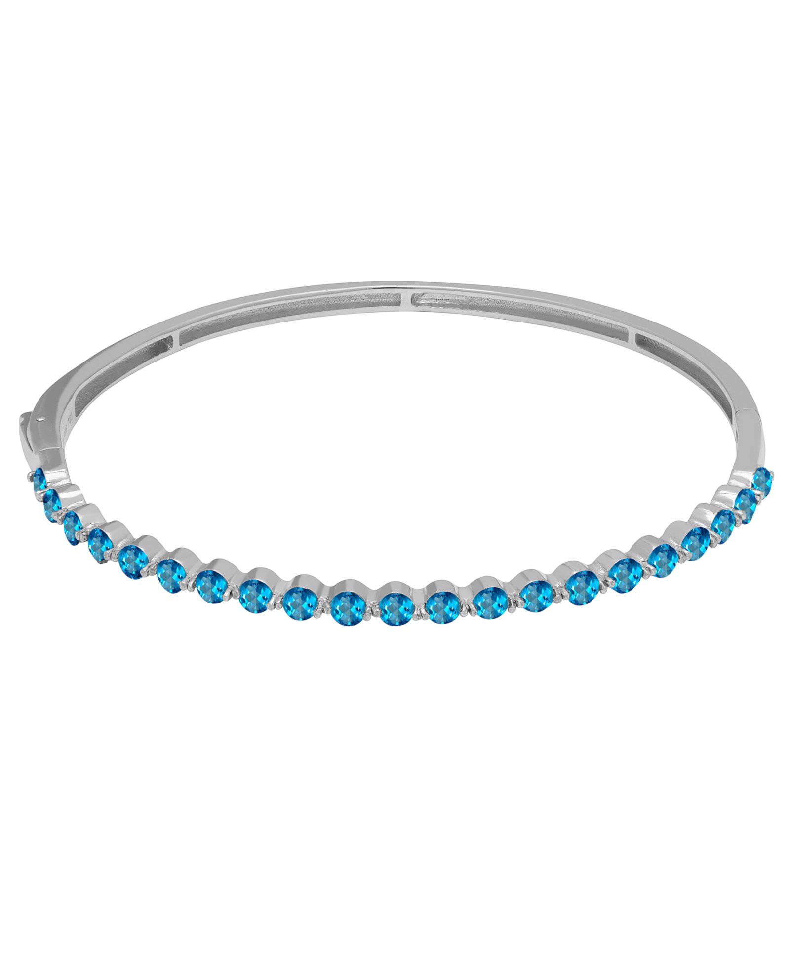 Браслет Bangle Bracelet Blue Topaz в серебряной оправе