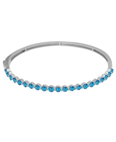 Браслет Bangle Bracelet Blue Topaz в серебряной оправе