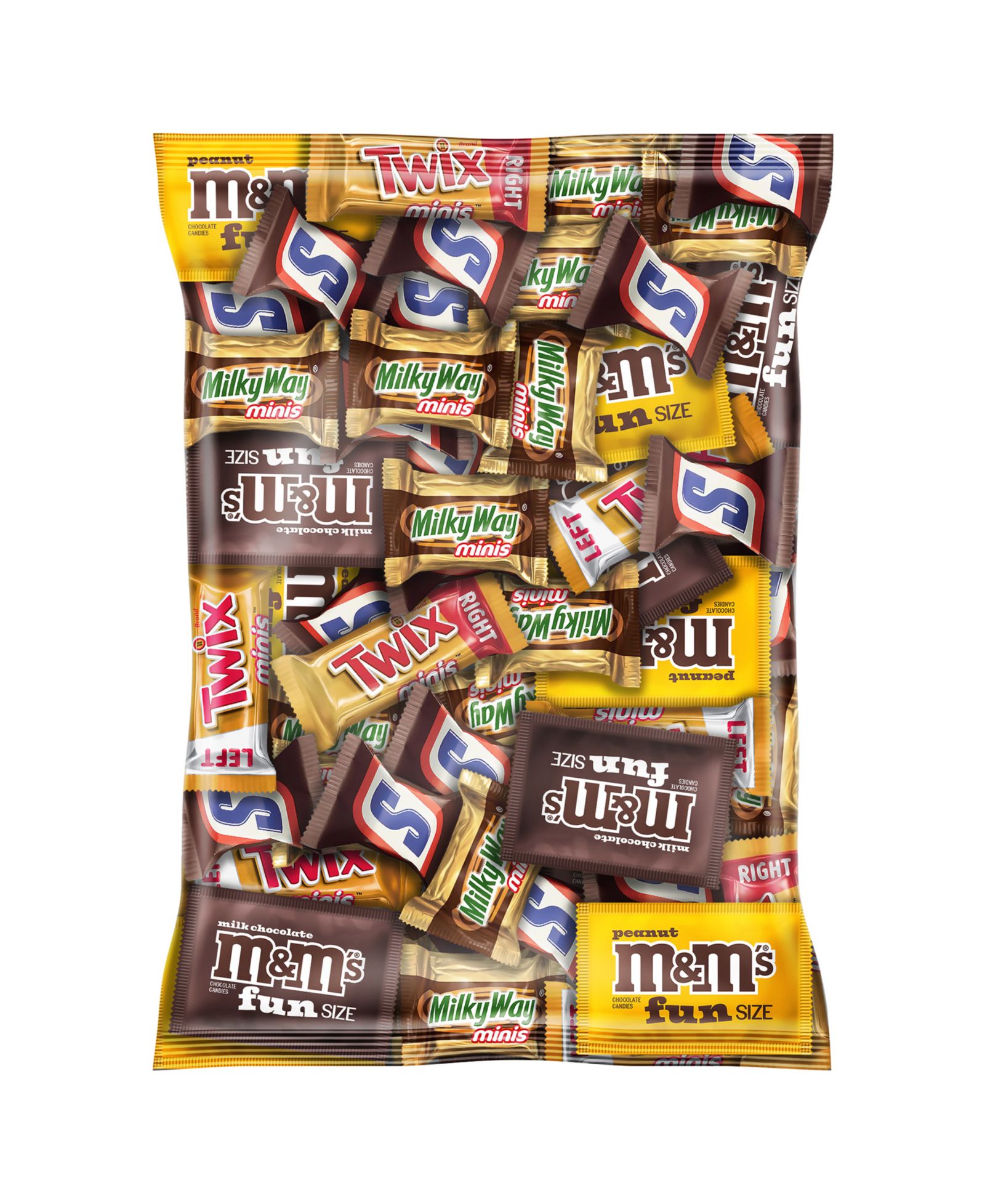 Mars Chocolate Favorites Minis Size Candy Bars Assorted Variety Mix Bag, 62.6 oz.