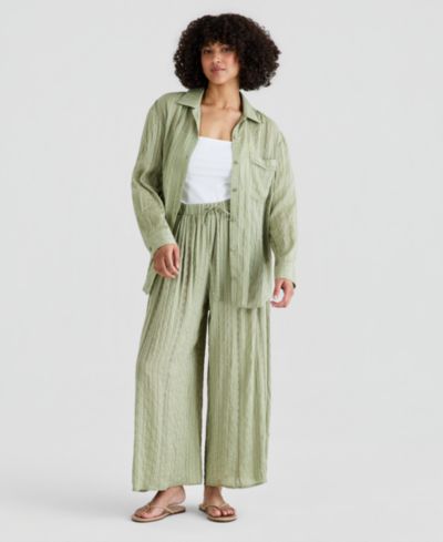 And Now This брюки широкие из сатина Women's