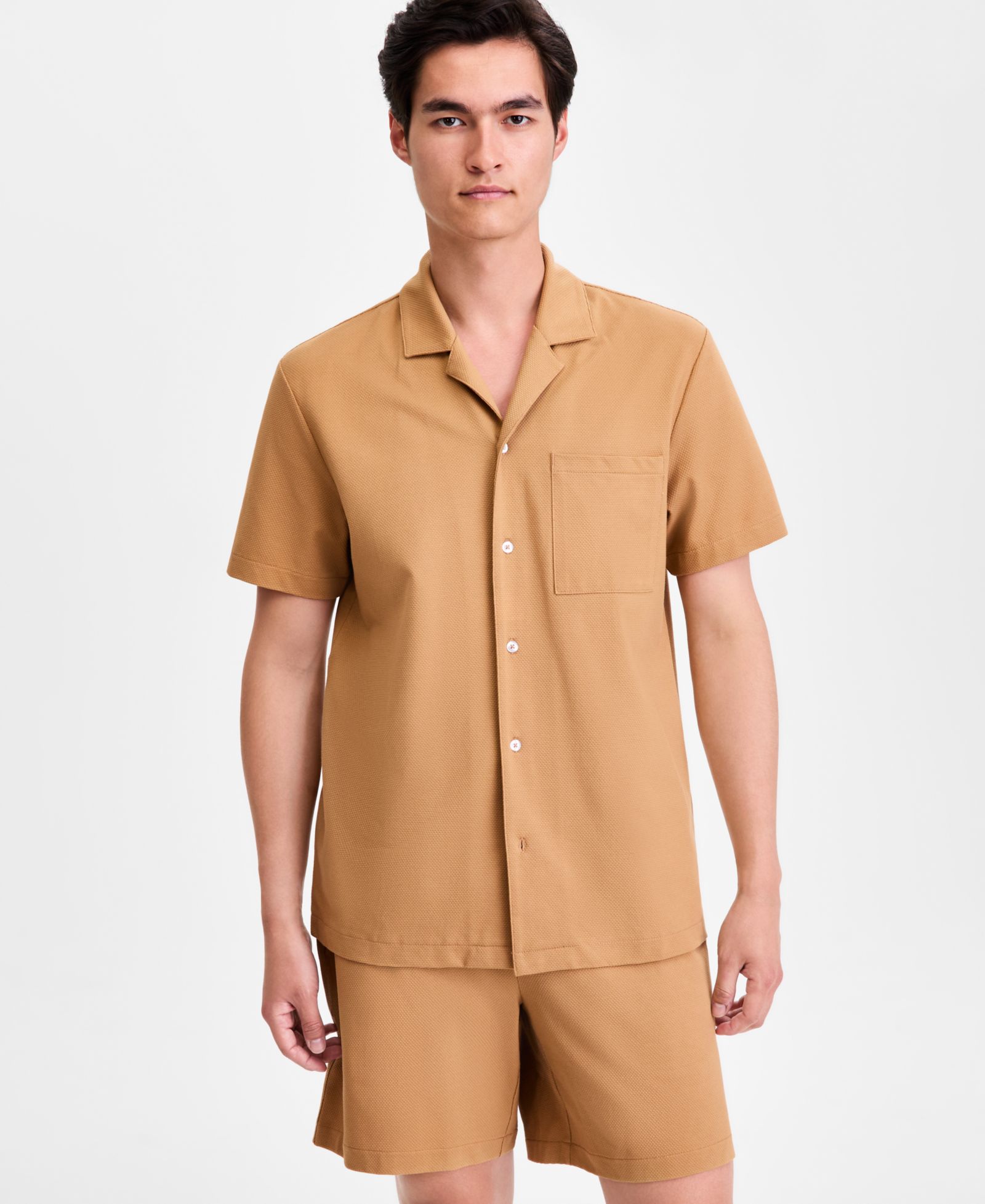 Alfani Men's Short-Sleeve Knit Camp Shirt, Macy's Exclusive