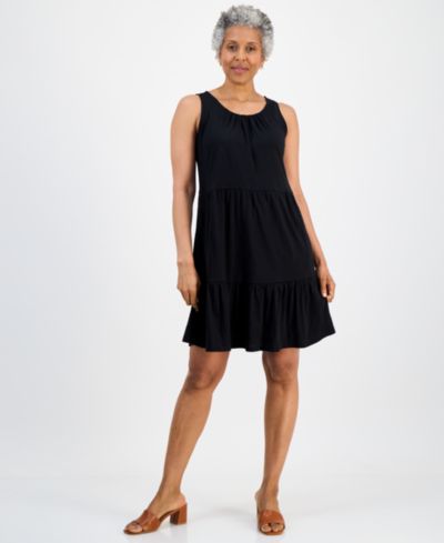 Платье-майка Style & Co Petite Round-Neck Tiered