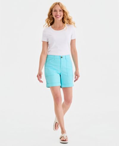 Style & Co Women's Cuffed Utility Shorts, Macy's Exclusive