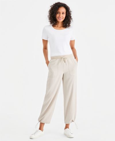 Style & Co Women's Drapey Bungee Wide-Leg Pants, Macy's Exclusive