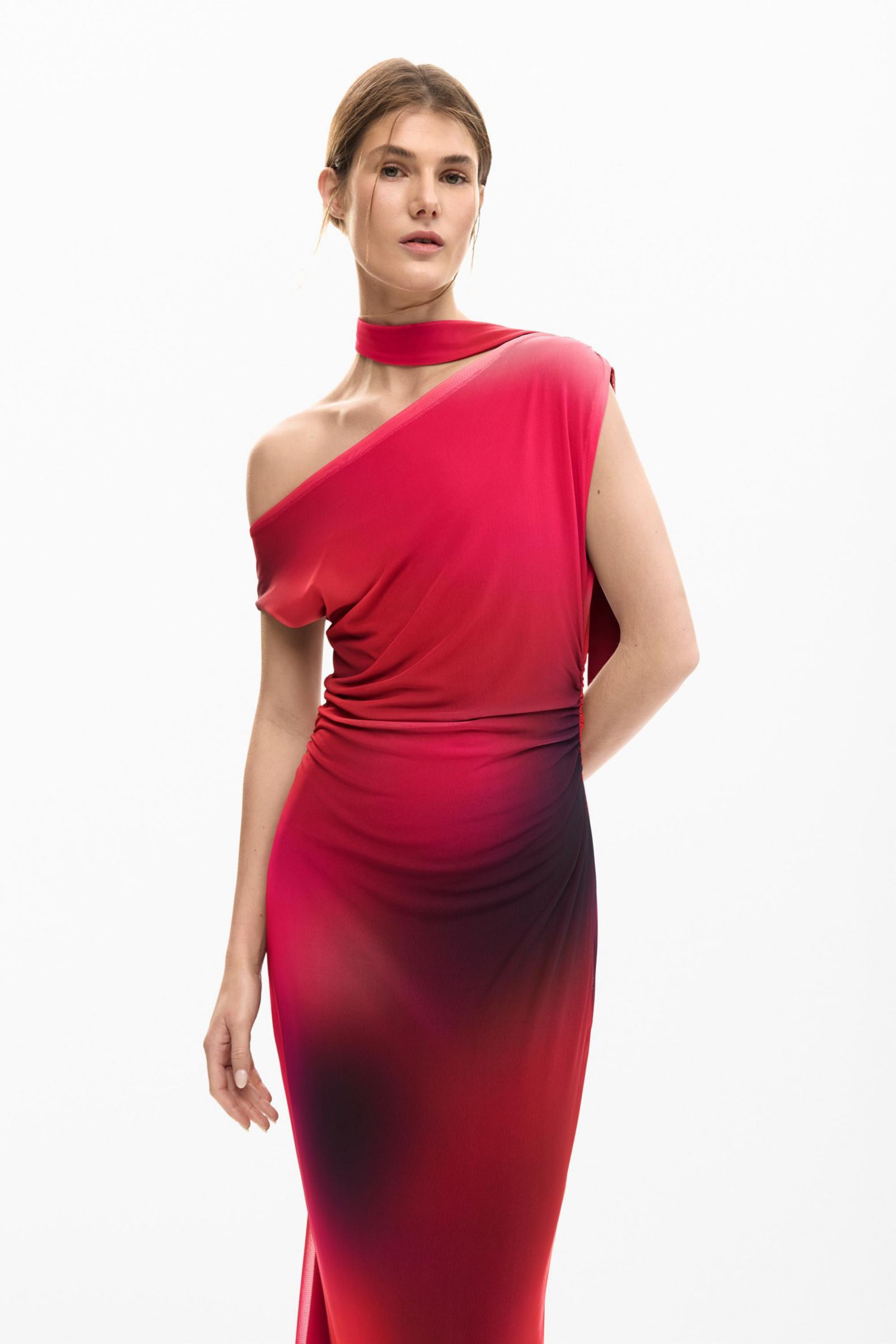 Desigual Women's Asymmetric Draped Dress
