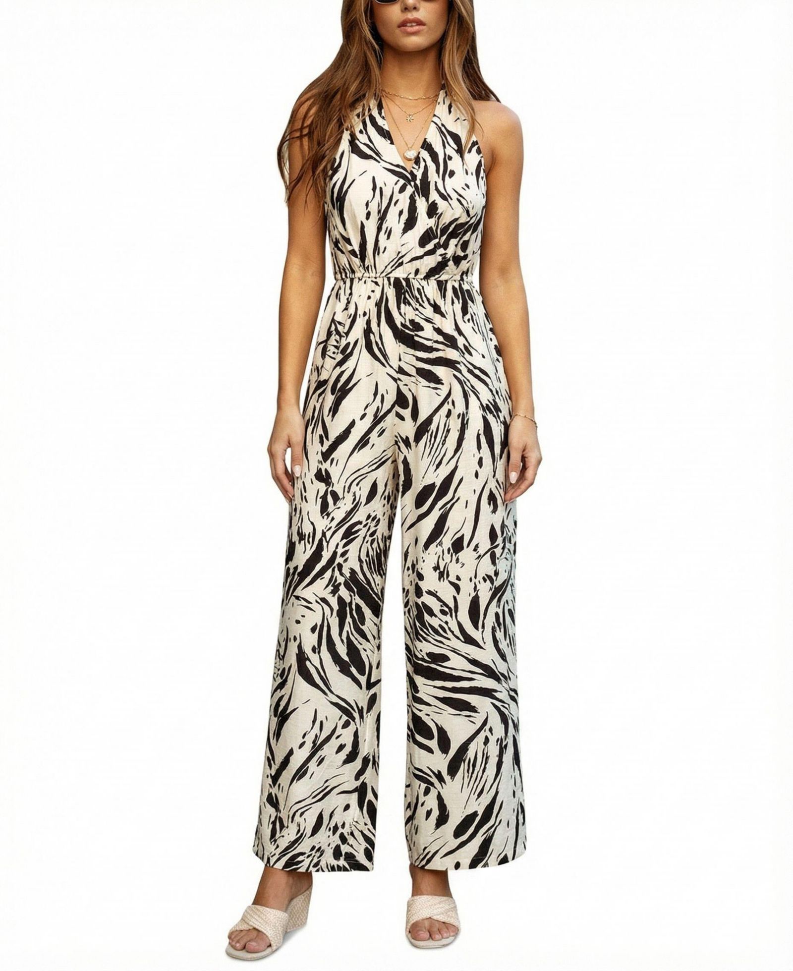 Cupshe Women's Crystal Water Abstract Jumpsuit