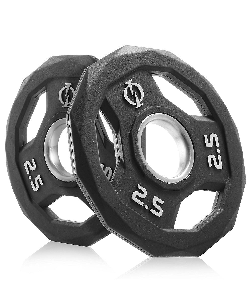 Набор из 2 блинов для тяжелой атлетики Philosophy Gym с резиновым покрытием 2-inch Olympic Grip (каждый по 2.5 LB)